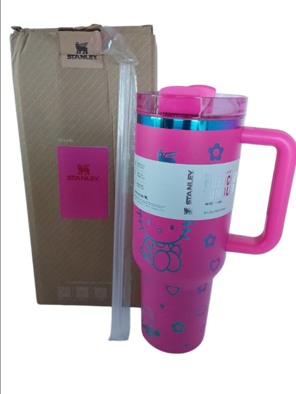 Stanley Pink Hello Kitty Stainless Tumbler with Handle 40oz